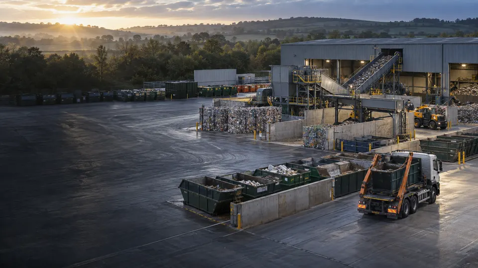 A UK waste transfer and recycling facility